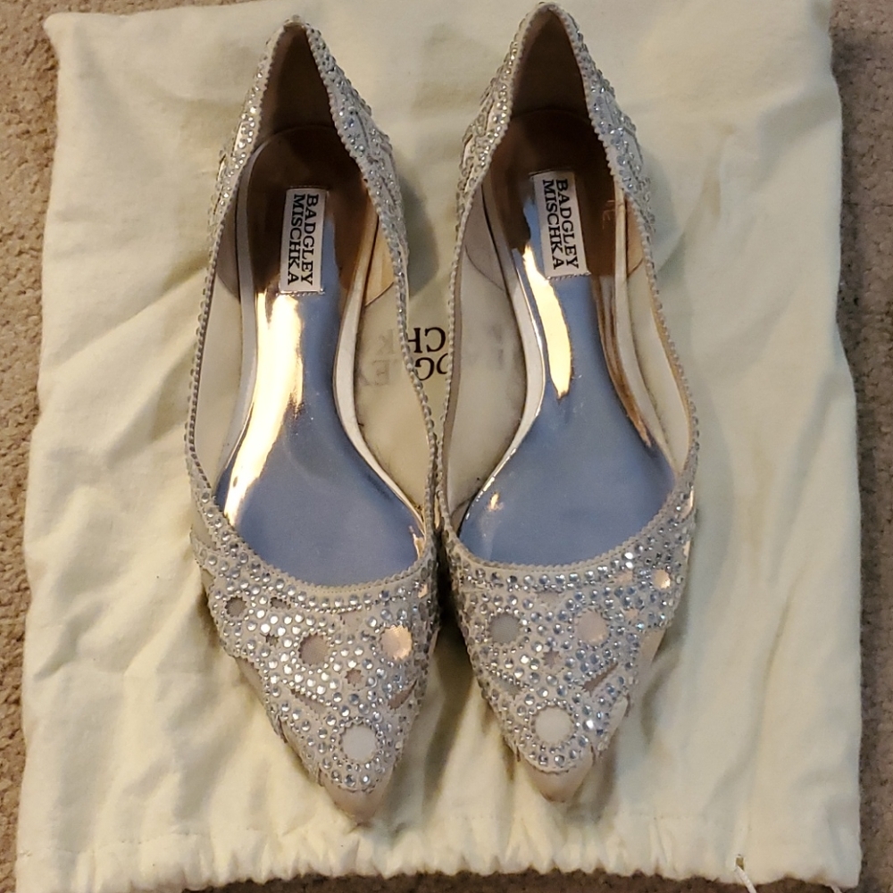 Badgley Mischka bridal flats